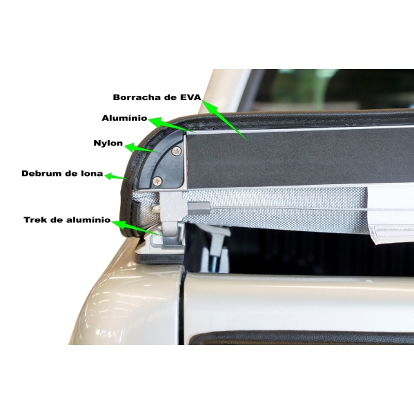Capota Saveiro 1998/2009 c/Grade Original s/Estepe - Flash Force - FLASH COVER