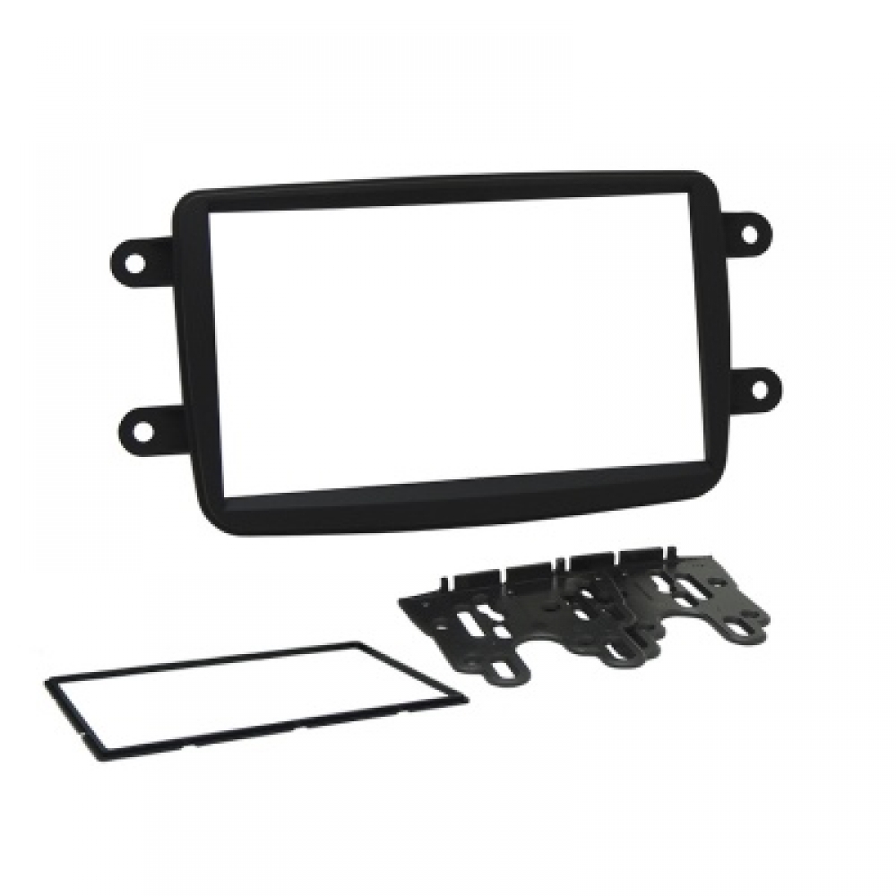 Moldura FIAMON 7 Pol - Renault Kwid/Captur/Duster/Sandero/Logan - Preto - 2367