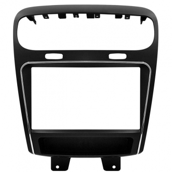 Moldura EXPEX 9 Pol - Fiat Freemont/Dodge Journey 2012/2016 - Preto c/ Acabamento Prata