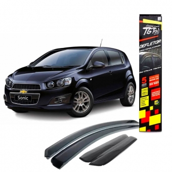 Calha de Chuva defletor Chevrolet Sonic Hatch 2011/2015 4 Portas - TG POLI