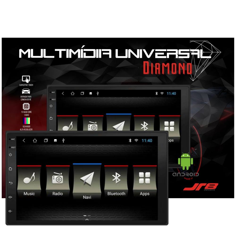 Central Multimídia Diamond R8 7 Pol - Universal - JS7010