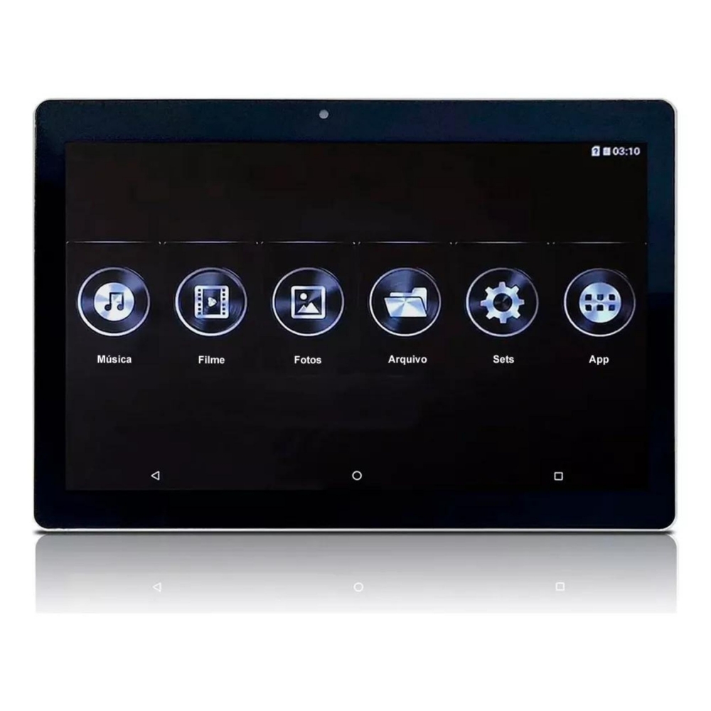 Tela de Encosto para Acoplar 10.1 Pol Super Slim Android/BT/USB/SD - Preto - HT-ET101A