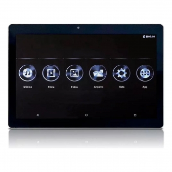 Tela de Encosto para Acoplar 10.1 Pol Super Slim Android/BT/USB/SD - Preto