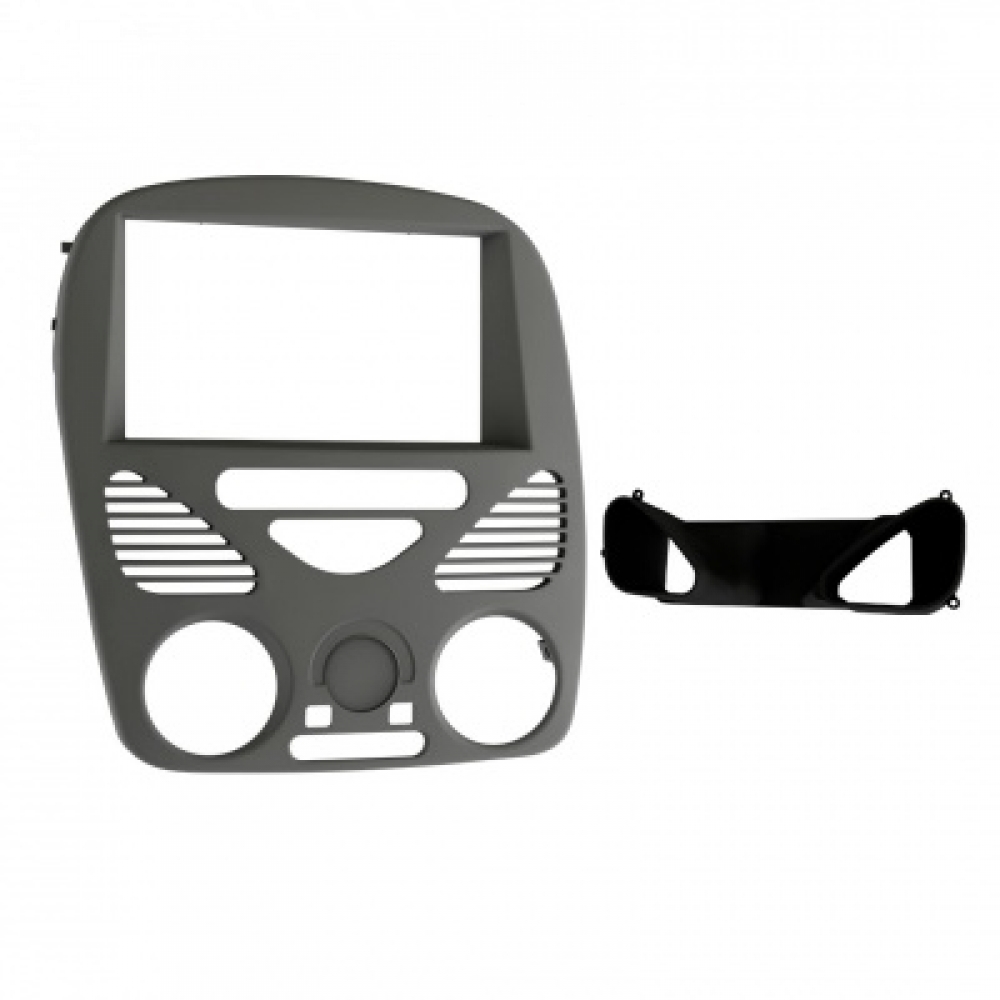 Moldura FIAMON 2Din - Fiat Palio/Siena/Strada/Weekend G2 - Sem Ar - Prata - 4280