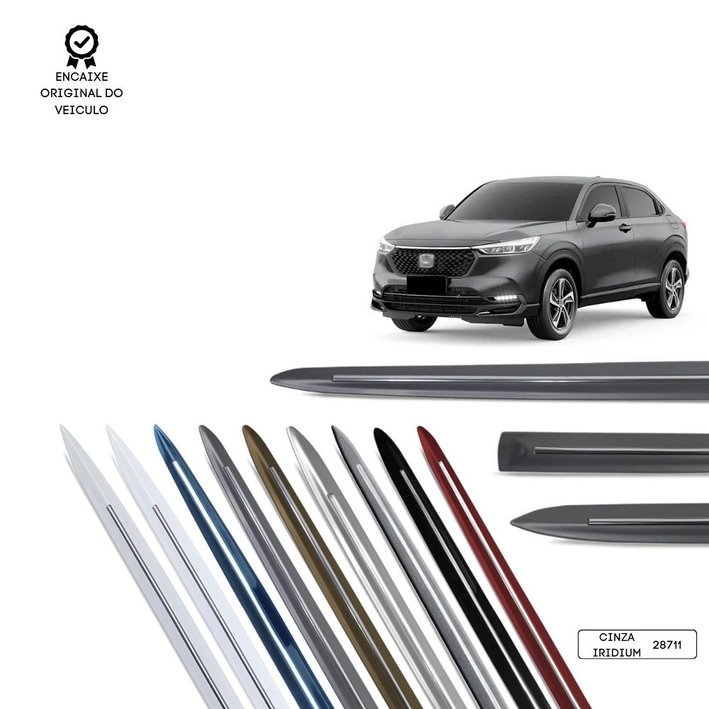 Friso Lateral Modelo Original (c/ Filete) HR-V TOP MIX - Cinza Iridium