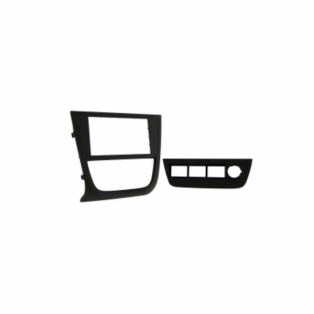 Moldura FIAMON 7 Pol - Volksagen Gol/Saveiro/Voyage G5 c/ Suporte 4 Botões - Grafite - 4285