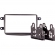 Moldura EXPEX 2Din - Duster/Sandero/Logan/Oroch/Captur/Kwid 2011/2022 - Preto - SCOSCHE - EPX080