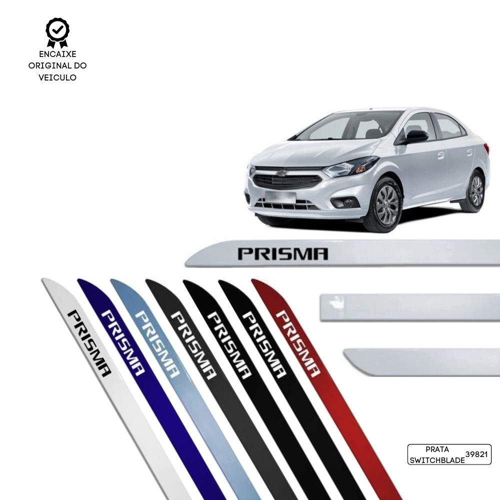 Friso Lateral Facão Prisma TOP MIX - Prata Switchblade