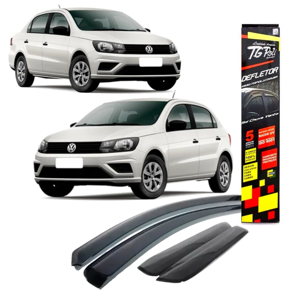 Calha de Chuva Inteiriça Gol/Voyage G5/G6/G7/G8 2008/2022 - 4 Portas - TG POLI
