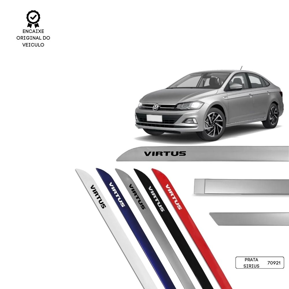 Friso Lateral Facão Virtus TOP MIX - Prata Sirius