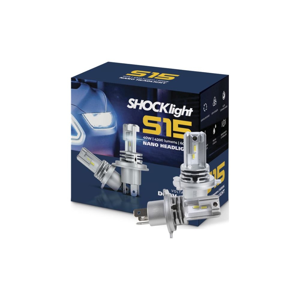 HEADLIGHT S15 NANO H4 6000K 12V 40W 4200LM - SSL-150004