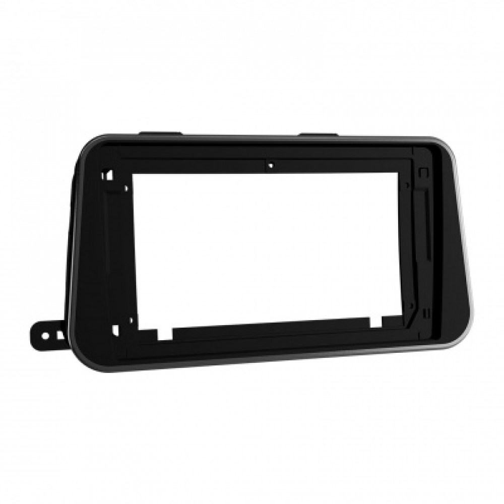 Moldura FIAMON 9 Pol - Nissan Versa 2021 - Black Piano c/ Filete Prata - 4282