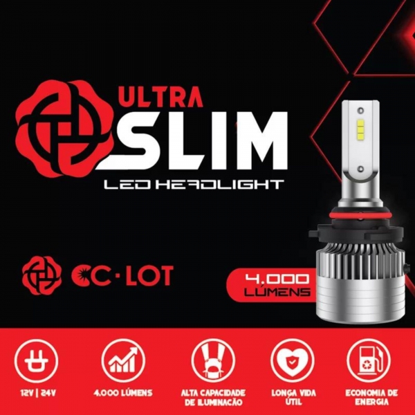 HEADLIGHT LED CC-LOT Ultra Slim H15 6000K 25W 4000LM R8 - JH0CCSLIMH15