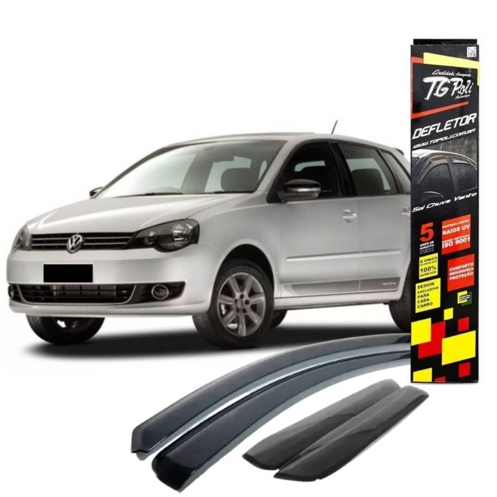 Calha de Chuva Inteiriça Polo Hatch 2003/2017 - 4 Portas - TG POLI