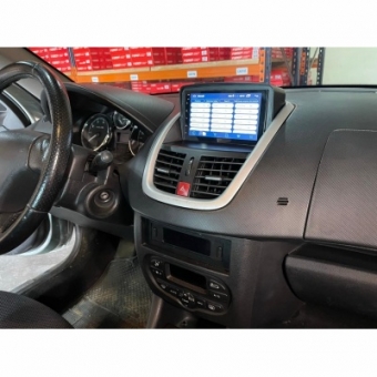 Moldura FIAMON 7 Pol - MP5 - Peugeot 207 2008/2014 - Preto Fosco