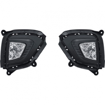 Kit Farol Milha Creta 2020 em diante c/ Moldura Preta Shocklight