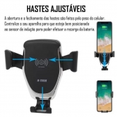 Suporte de Celular para Para-Brisa com Carregador por Indução H-Tech - HT-SC002