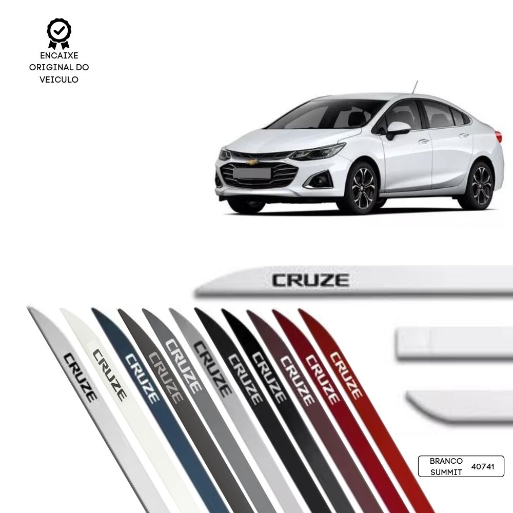 Friso Lateral Facão Cruze TOP MIX - Branco Summit