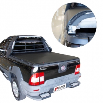 Capota Strada Locker Cabine Estendida 2009/2013 s/Estepe c/Gancho - Flash Force - FLASH COVER