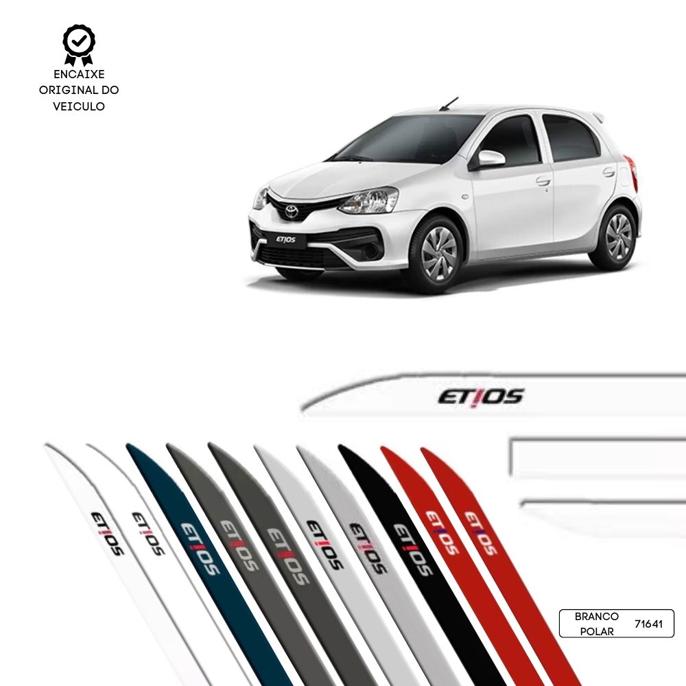 Friso Lateral Facão Etios TOP MIX - Branco Polar