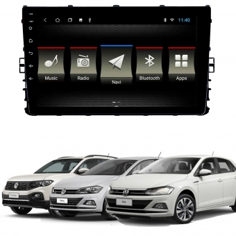 Central Multimídia Android R8 9 Pol - T-Cross/Polo/Virtus