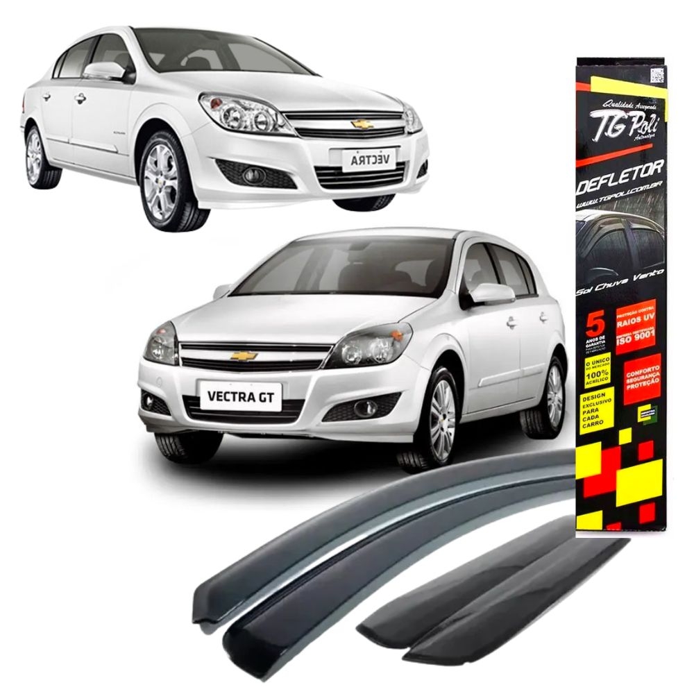 Calha de Chuva Inteiriça Vectra Sedan/GT 2006/2011 - 4 Portas - TG POLI