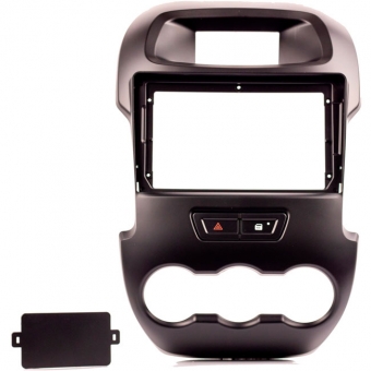 Moldura EXPEX 9 Pol - Ford Ranger 2013/2015 c/ Botão - Preto