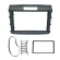 Moldura FIAMON 7 Pol - Honda CR-V 2012/2016 - Grafite - 5944