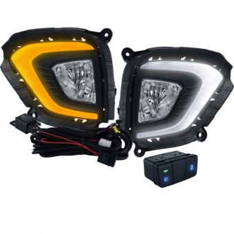 Kit Farol Milha Creta 2020 em diante c/ DRL e Pisca Shocklight