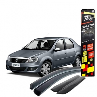 Calha de Chuva Defletor Renault Logan 2007/2013 - 4 Portas - TG POLI