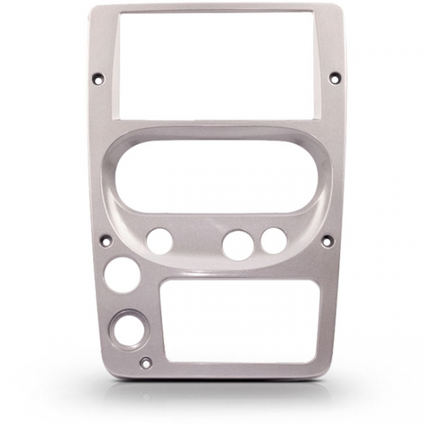 Moldura EXPEX 1Din/2Din - MP5 - Troller 2004/2014 - Prata - EPX494 (AP1344)