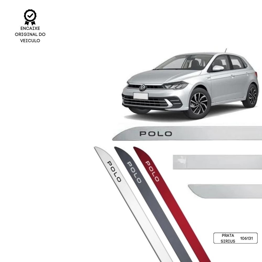 Friso Lateral Facão Novo Polo TOP MIX - Prata Sirius