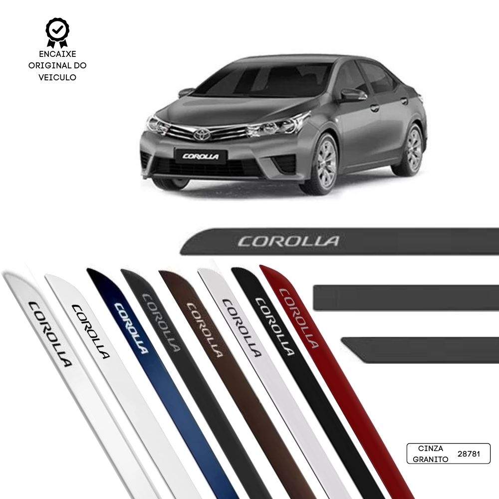 Friso Lateral Facão Corolla 2015/2022 TOP MIX - Cinza Granito