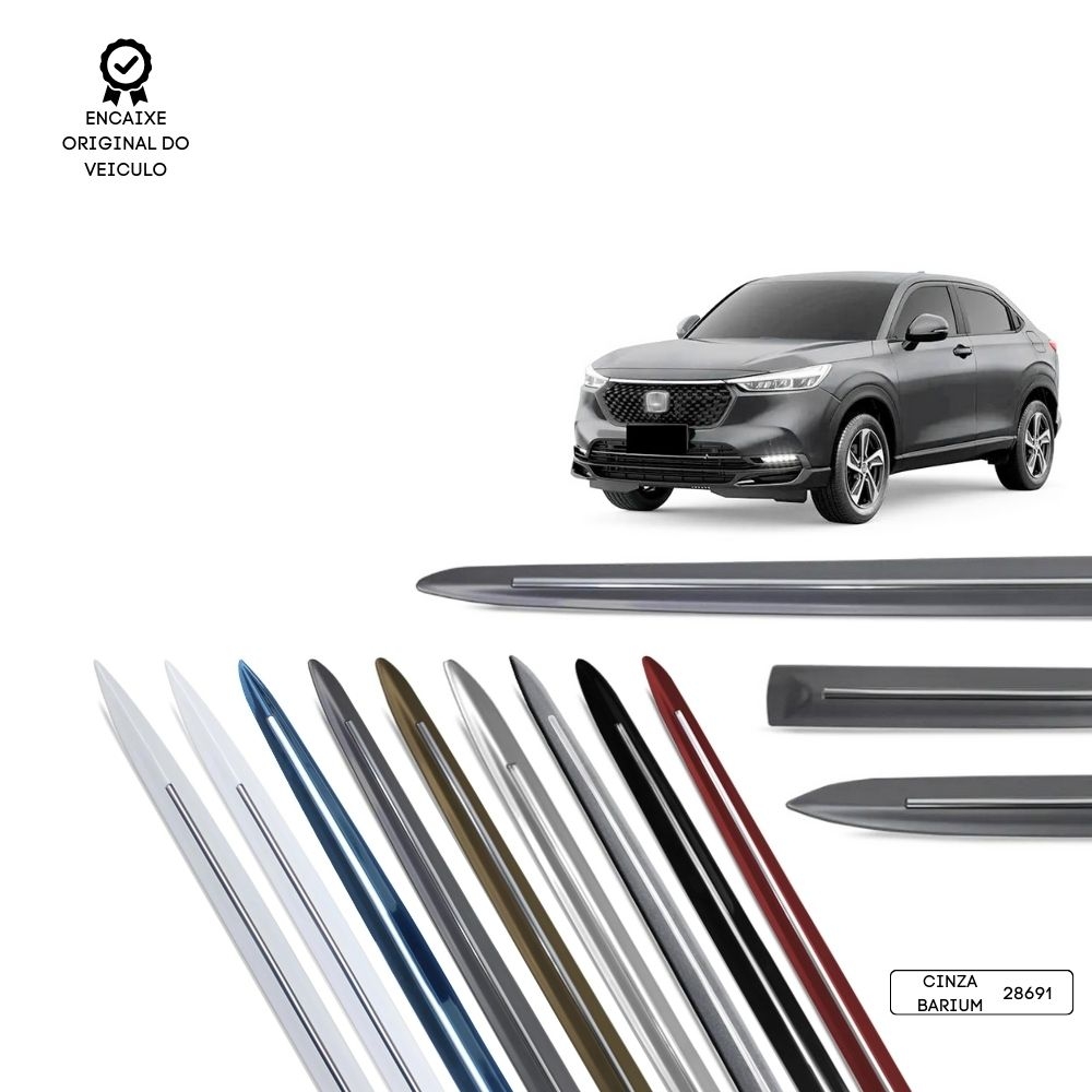 Friso Lateral Modelo Original (c/ Filete) HR-V TOP MIX - Cinza Barium