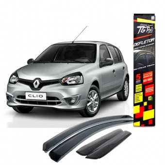 Calha de Chuva defletor Clio Hatch/Sedan 2000/2015 - 4 Portas - TG POLI