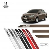 Friso Lateral Facão Grand Siena TOP MIX - Cinza Tellurium