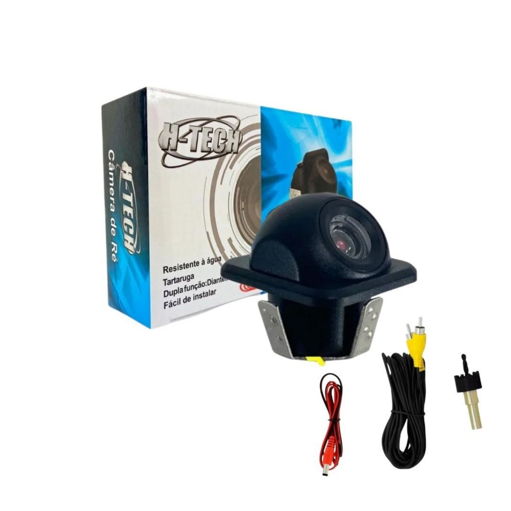 Câmera de Ré/Frontal Tartaruga c/ Linhas Dinâmicas H-TECH - HT-CR200