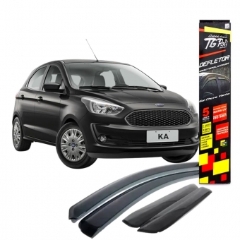 Calha de Chuva Defletor Ford KA Hatch/Sedan 2014/2021 - 4 Portas - TG POLI