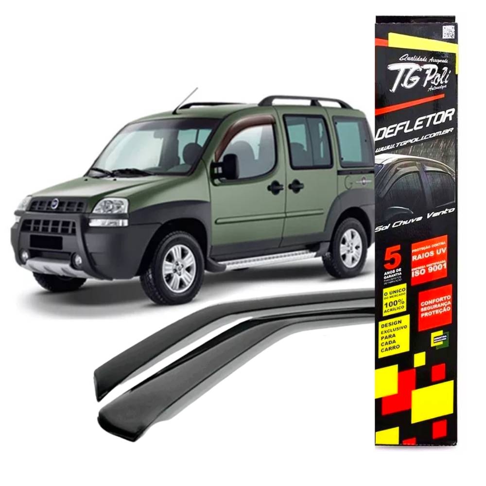 Calha de Chuva defletor Doblo 2001/2021 2 Portas - TG POLI