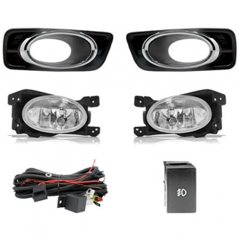 Kit Farol Milha City 2012/2014 c/ Moldura Cromada Shocklight