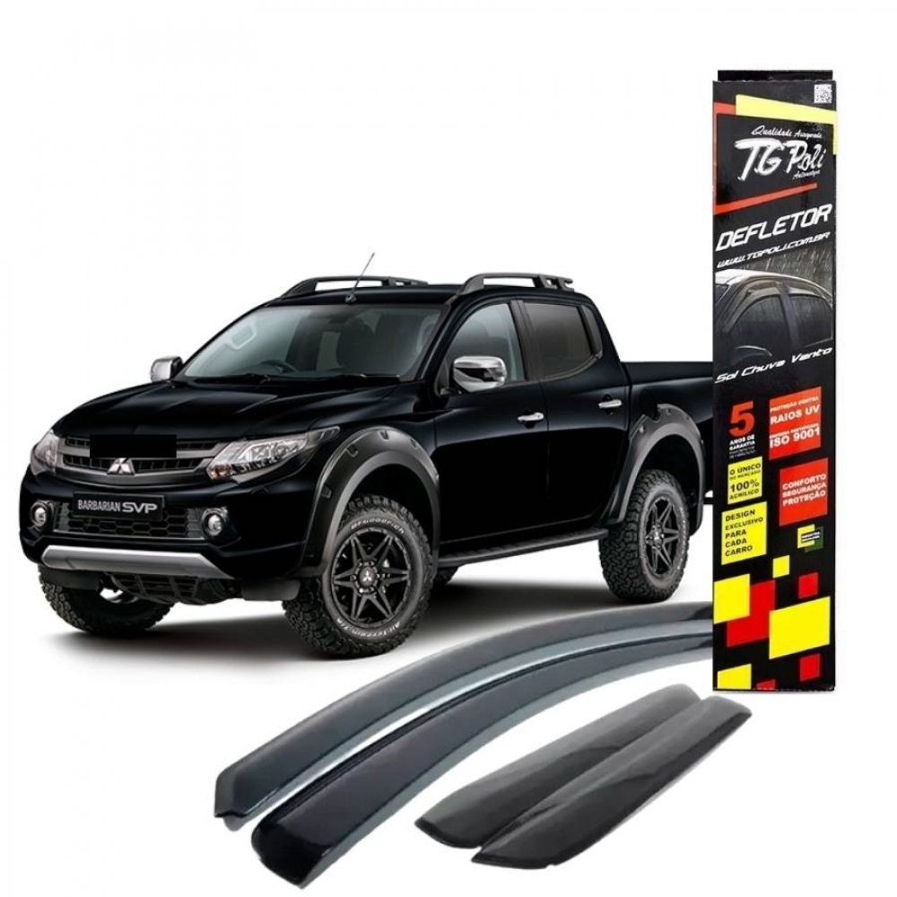Calha de Chuva Inteiriça L200 Triton 2007/2018 - 4 Portas - TG POLI
