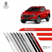 Friso Lateral Facão Alto Relevo Toro TOP MIX - Vermelho Colorado