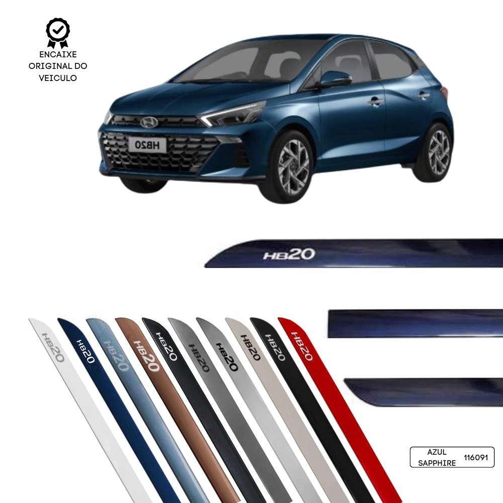 Friso Lateral Facão HB20 TOP MIX - Azul Shappire