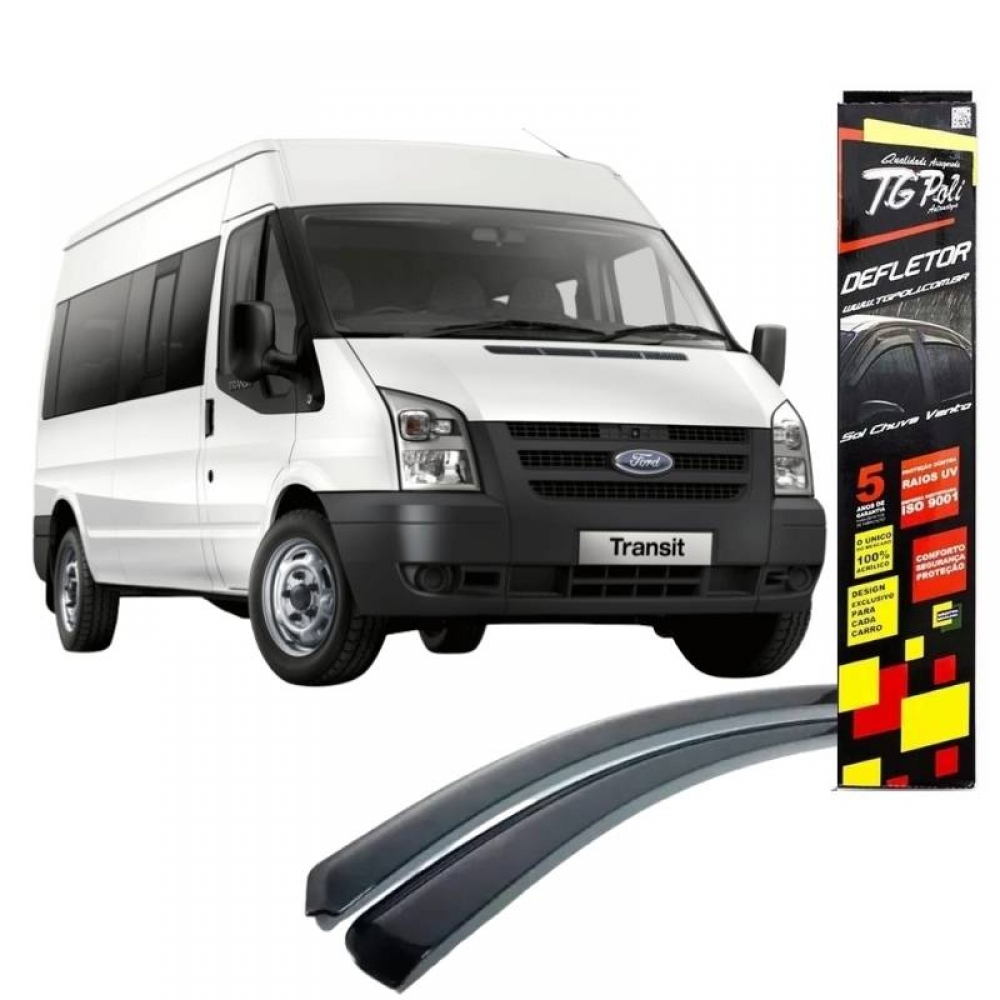 Calha de Chuva Defletor Ford Transit 2010/2015 - 2 Portas - TG POLI