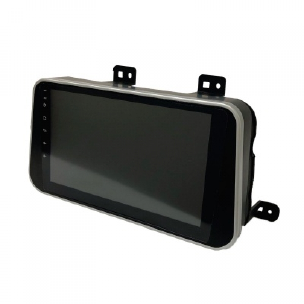 Moldura FIAMON 9 Pol - Nissan Kicks 2016/2021 - Black Piano c/ Friso Prata - 4177