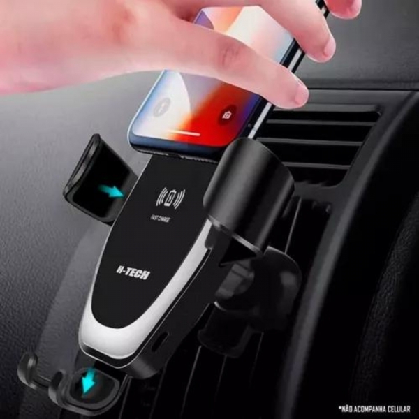 Suporte de Celular para Saida de Ar com Carregador por Indução H-Tech - HT-SC001