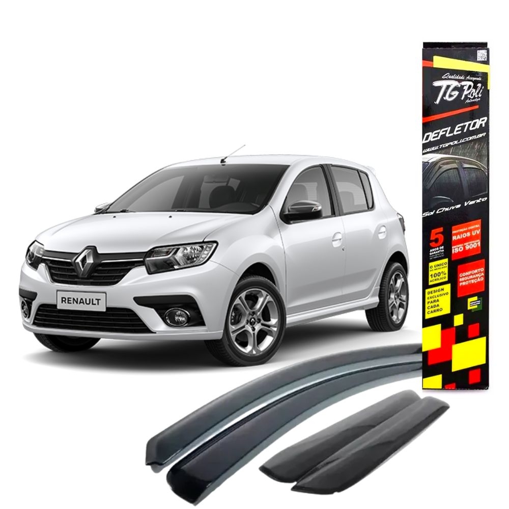 Calha de Chuva Defletor Sandero 2015/2022 - 4 Portas - TG POLI