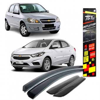 Calha de Chuva Defletor Celta 2003/2015 e Prisma 2006/2012 - 4 Portas - TG POLI