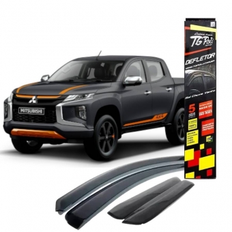 Calha de Chuva Inteiriça L200 Sport 2017/2022 e Outdoor 2020/2022 - 4 Portas - TG POLI