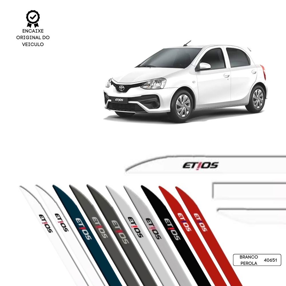 Friso Lateral Facão Etios TOP MIX - Branco Perola